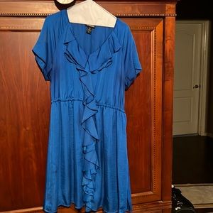 Blue silky Lane Bryant dress